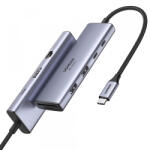 UGREEN Hub USB-C UGREEN CM498 (15375), 2 x USB-A - 3 x USB-C - 1 x HDMI - 1 x RJ45 - 1 x SD - 1 x microSD, Gri - gsmboutique