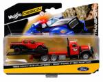 Maisto Design Elite Transport Set Camion Cu Rampa Mack B 61 Flatbed 1953 Si Masinuta Ford F150 Raptor 2021 Scara 1 La 64 (MST15055_RAPTOR)