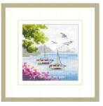  Keresztszemes hímzőkészlet Tengeri kilátás 7x7 cm (0-203)