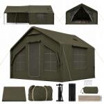 Boste Pumpás kemping sátor glamping 5-7 os nagy előszoba Oxford 420D (COIT05C-LGN)