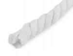 Stoklasa Csavarozott pamut macrame zsinór Ø12 mm, fehér, 10 m