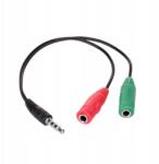 Akyga Mini Jack kábel Akyga AK-AV-08 Audio kábel Fejhallgató Mikrofon Aux 15cm (AK-AV-08)