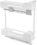 Stolmet Cargo Pro Box kosár szekrényhez 15cm 2 polcos, teljes kihúzású, önbehúzós, fehér (W-2370-150.P67-STOLMET)