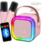 Allvo Karaoke Szett Bluetooth Hangszóró Vezeték Nélküli Led 2x MP3 Mikrofon Usb Sd (Z3345R)