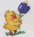  Keresztszemes hímzőkészlet Csirke 9x11 cm (0-07)