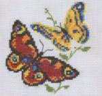  Keresztszemes hímzőkészlet Gyönyörű pillangók 10x11 cm (0-50)