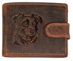 WILD férfi pénztárca csattal Border Collie barna ART-895 (ART-895-KOLIE-TAN)