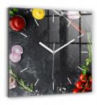 Ora Edzett Üveg Csendes mechanizmus a konyhába Zöldségek az asztalon 30x30 (010010500010100270601)