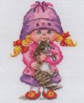  Keresztszemes hímzőkészlet Lány 11x16 cm (0-64)