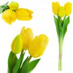 Martom Tulipán csokor Gumírozott Szilikon Tulipán Lux Sárga, Élő 3DB (5907184352442)