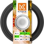 Kadax Hőálló Fedő 20/22/24 cm Szilikon Üveg Serpenyő Ezüst (K18390)