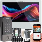 Force Videó Kaputelefon Force Myway Pro 10" Fehér WiFi Tuya Kulcstartók (MT-10"W-T-4W + GS-1080p-RK-W-4W)