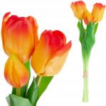 Martom Tulipán csokor Gumírozott Szilikon Tulipán narancs Élő 3DB (CV17690-4)