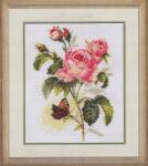  Keresztszemes hímzőkészlet Rózsa és pillangó 17x25 cm (2-13)