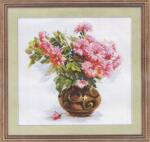  Keresztszemes hímzőkészlet Virágzó kert. Krizantémok 26x29 cm (2-09)