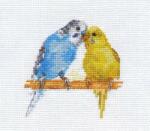  Keresztszemes hímzőkészlet Papagájok 10x10 cm (0-176)