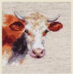  Keresztszemes hímzőkészlet Tehén 10x9 cm (0-213)