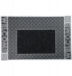 Allvo Lábtörlő Kültéri 45x70 Ajtó Alá Pvc Bejárati Szőnyeg Tartós Félkör Alakú (D7615WELCOME2XSILVER)