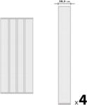 Alista Home Cortina tantari usa, 100x220 cm, 4 benzi, plasa insecte, autoadeziva, lavabila, alb (GLB_11608WH)