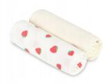 Sensillo Muszlin Pelenka 60X75 2-PACK Strawberry Cream (5908310394565)