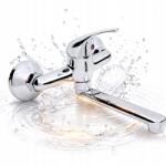 Hydroland Fali mosdó csaptelep Hydroland Nano mozgatható kifolyócső króm fürdőszoba (B632N)