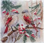 Keresztszemes hímzőkészlet Téli csivitelés 25x25cm (AH-238)