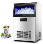  Kereskedelmi jégkocka készítő 350W 60kg/24h 40 kocka 8-15 perc alatt LCD kijelzővel (860KGSYZBJ00000001V2-AL)
