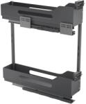 Stolmet Cargo Pro Box kosár szekrényhez 15cm 2 polc, Teljes kihúzás, Önbehúzó antracit (W-2370-150.P68-STOLMET)