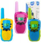 Allvo Walkie Talkie Gyerek Szett 3AZ1BEN Rövidhullámú LCD Zseblámpa Hatótávolság 3KM (Z3322)