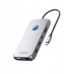 ORICO Dokkoló állomás Usb-c Hub Orico Xcr 12in1 Rgb Hdmi 4K 30Hz PD100W Szürke (6941788803749)