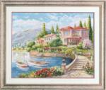  Keresztszemes hímzőkészlet Reggel a parton 38x31 cm (3-16)