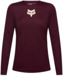 Fox Női Hosszú Ujjú Kerékpáros Mez Fox Ranger Head Dark Maroon (XL) (RANGER HEAD LS-JER-WOMEN_33441-299_XL)