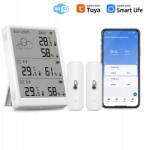 GOMEDIA Időjárás állomás 2x Hőmérséklet és páratartalom érzékelő LCD WiFi Tuya (WL-TH16-R2)