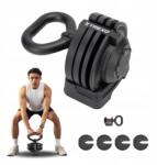 Xtrexo Kettlebell állítható Xtrexo 12 kg fekete Fitnesz Edzéshez Terhelés (TXO-B4W004)