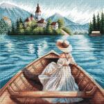  Bled sziget keresztszemes hímző készlet (P115A)