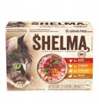 Shelma Macska csirke, marha, kacsa és pulyka, tasak 85 g (12 db-os csomag)