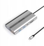 ORICO Usb-c dokkoló állomás Orico Xdr 12 az 1-ben4K 60Hz Pd 100Ezüst (6941788804050)