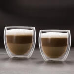 Alista Home Set 2 pahare sticla dubla, 250 ml, termorezistente, transparent, borosilicat (GLB_57176J) Pahar