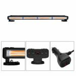 AutoREY Rampă Girofar LED 60cm Dublă 96W cu Prindere Magneti, Bară Lumini Avertizare 12V-24V, Stroboscop Galben pentru Camioane, Tractoare și Utilaje (AR-304)
