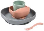 Béaba Set de tacamuri din silicon BEABA, cu 4 piese, cu ventuza, rezistent la caldura (29888659) Tacam