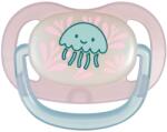 Canpol Zalăgală anatomică din silicon Canpol - Love & Sea, care luminează în întuneric, 6-18 luni, roz (34/909_pin)