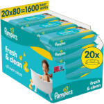 Pampers Fresh Clean Baby nedves törlőkendő 20x80 db