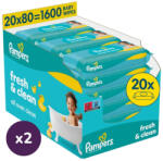 Pampers INGYENES SZÁLLÍTÁS - Pampers Fresh Clean Baby nedves törlőkendő 40x80 db
