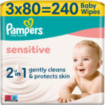 Pampers Sensitive Baby nedves törlőkendő 3x80 db