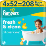 Pampers Fresh Clean Baby nedves törlőkendő 4x52 db