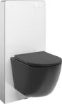 Mexen Lena set WC montaj suprapus cu cadru pneumatic Tex Air G cu vas WC și capac cu închidere lentă, negru mat (615030221085A-20)