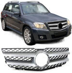  Mercedes Benz X204 GLK 2008-2012 ezüst szürke - fekete hűtőrács facelift stílusban