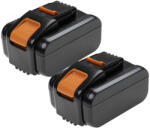 EXTENSILO 2 db Rockwell RW9351.1 csereakkumulátor - 5 Ah, 20 V, Li-ion, fekete/narancssárga (889008644)