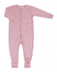 JOHA Overall/Pijama lână merinos cu/fara sosete Joha - Basic Dusty Rose