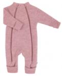 JOHA Overall Joha din lana merinos fleece, cu manusi si botosei - Basic Pink